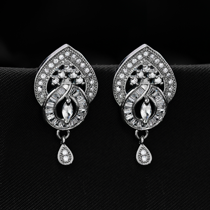 Astrylia- Stone Studded Zirconia Stud Earrings