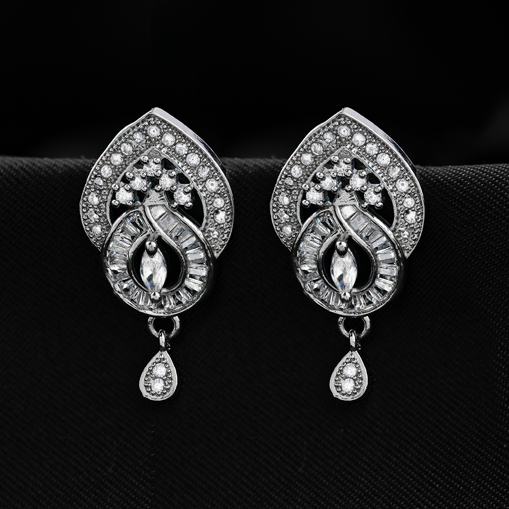 Astrylia- Stone Studded Zirconia Stud Earrings