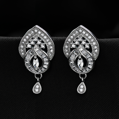 Astrylia- Stone Studded Zirconia Stud Earrings