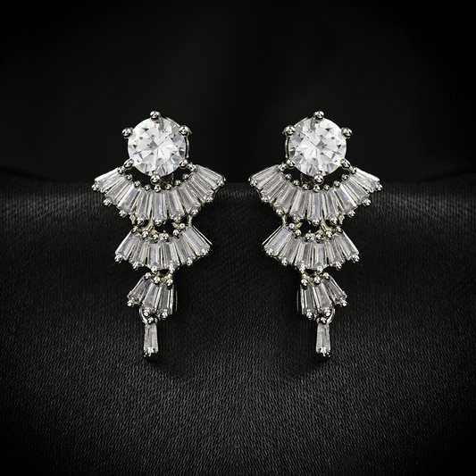 Nebulisse- Stone Studded Zirconia Stud Earrings