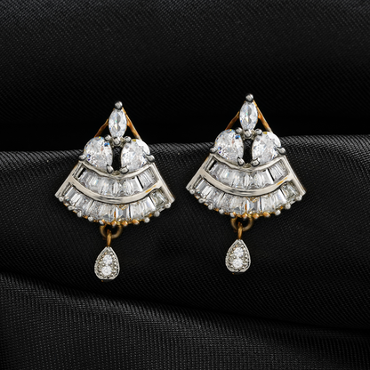 Orionelle- Stone Studded Zirconia Stud Earrings