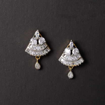 Orionelle- Stone Studded Zirconia Stud Earrings