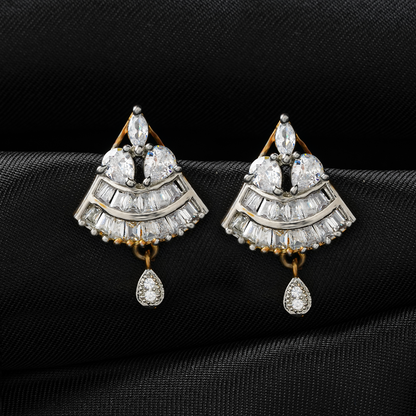 Orionelle- Stone Studded Zirconia Stud Earrings