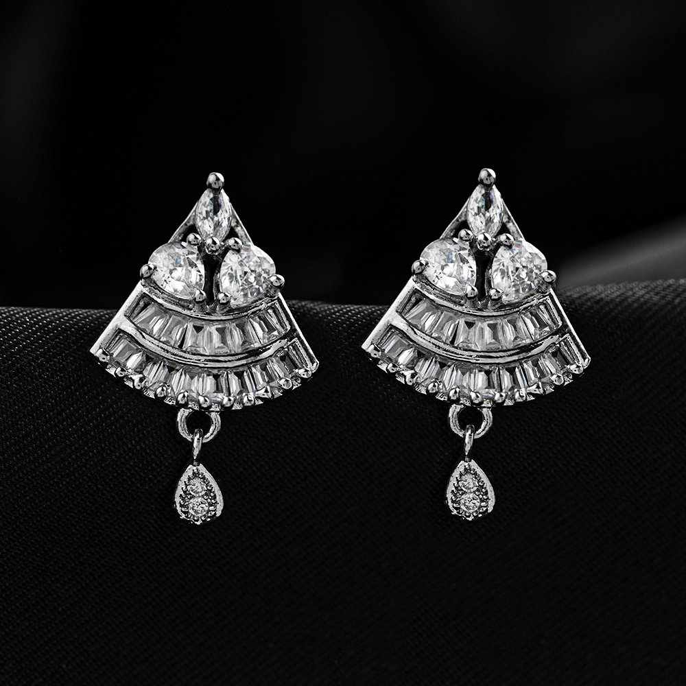 Astraelia- Stone Studded Zirconia Stud Earrings