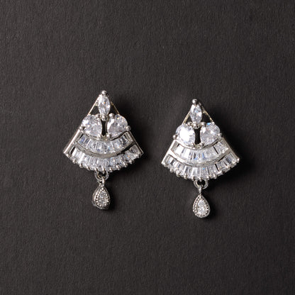Astraelia- Stone Studded Zirconia Stud Earrings