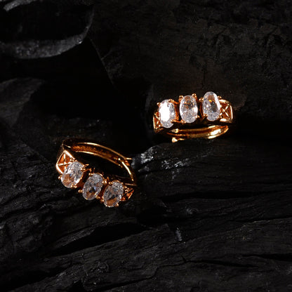 Astrinelle- Stone Studded Zirconia Bali Earrings