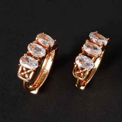 Astrinelle- Stone Studded Zirconia Bali Earrings