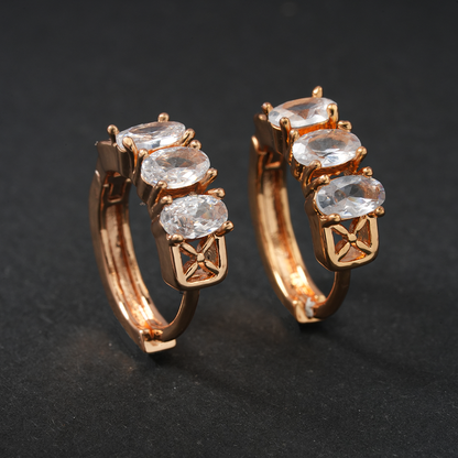 Astrinelle- Stone Studded Zirconia Bali Earrings