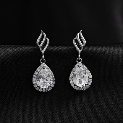 Moonthera- Stone Studded Zirconia Stud Earrings