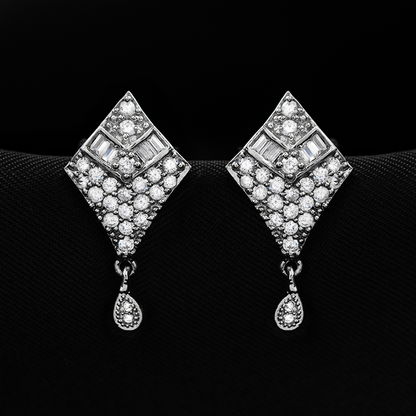 Moonlume- Stone Studded Zirconia Stud Earrings