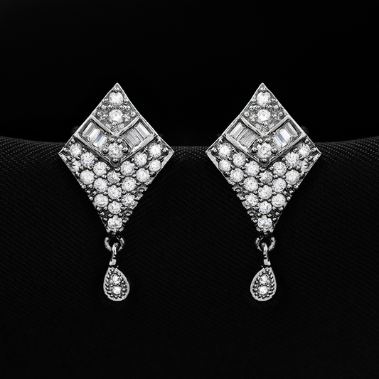 Moonlume- Stone Studded Zirconia Stud Earrings