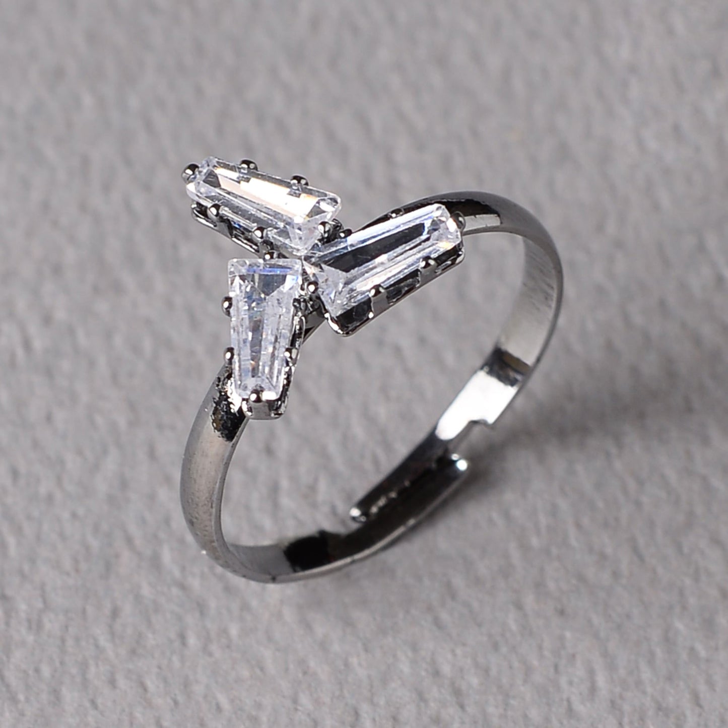 Celestique- Stone studded Blackpolish Star Fancy Rings