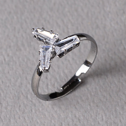 Celestique- Stone studded Blackpolish Star Fancy Rings