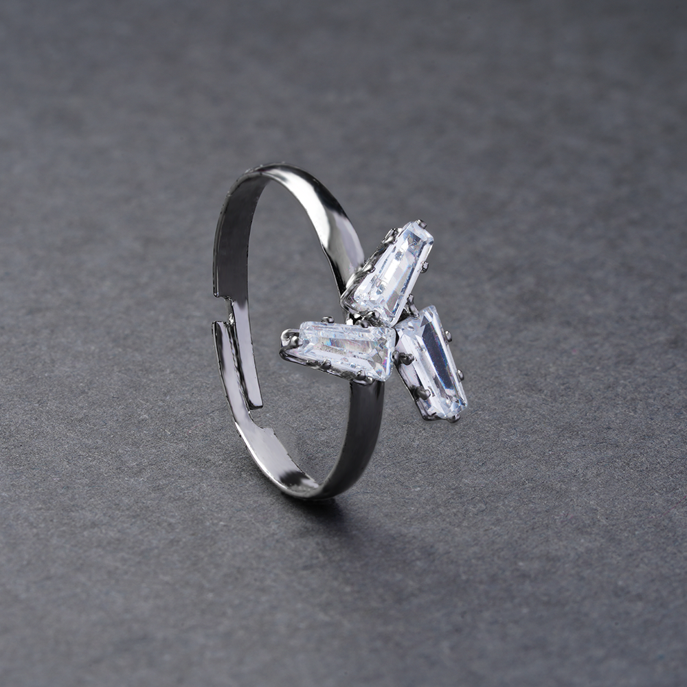 Celestique- Stone studded Blackpolish Star Fancy Rings