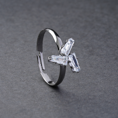 Celestique- Stone studded Blackpolish Star Fancy Rings