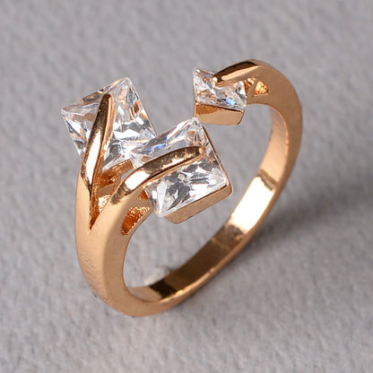 Cosmelia- Stone studded Rosegold Fancy Rings