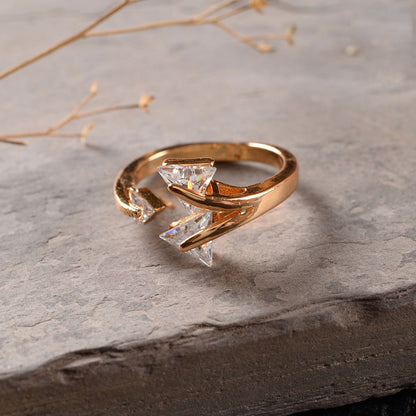 Sylvienne- Stone studded Rosegold Fancy Rings