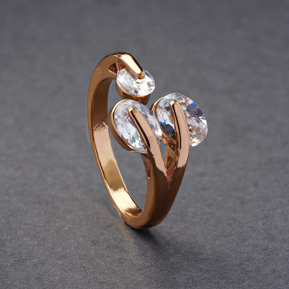 Nebulyn- Stone studded Rosegold Fancy Rings