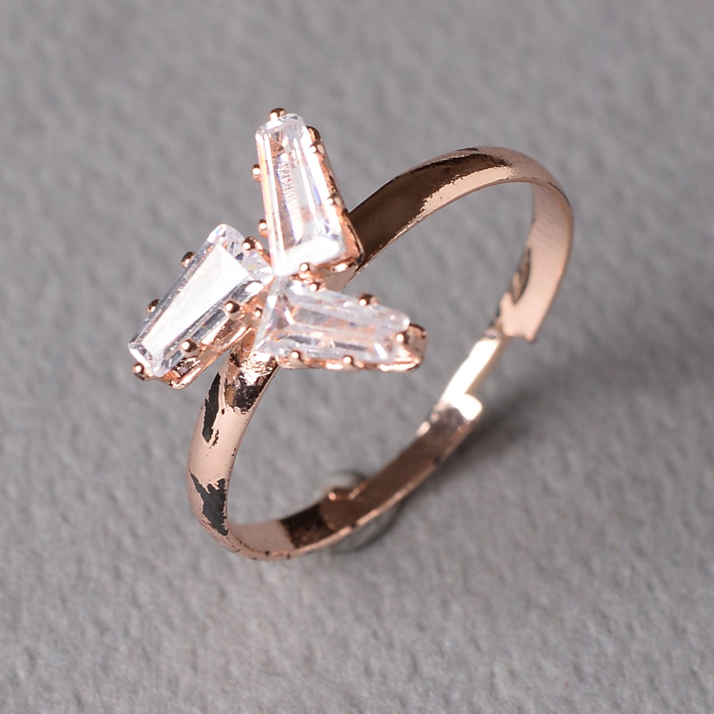 Astrella- Stone studded Rosegold Fancy Rings