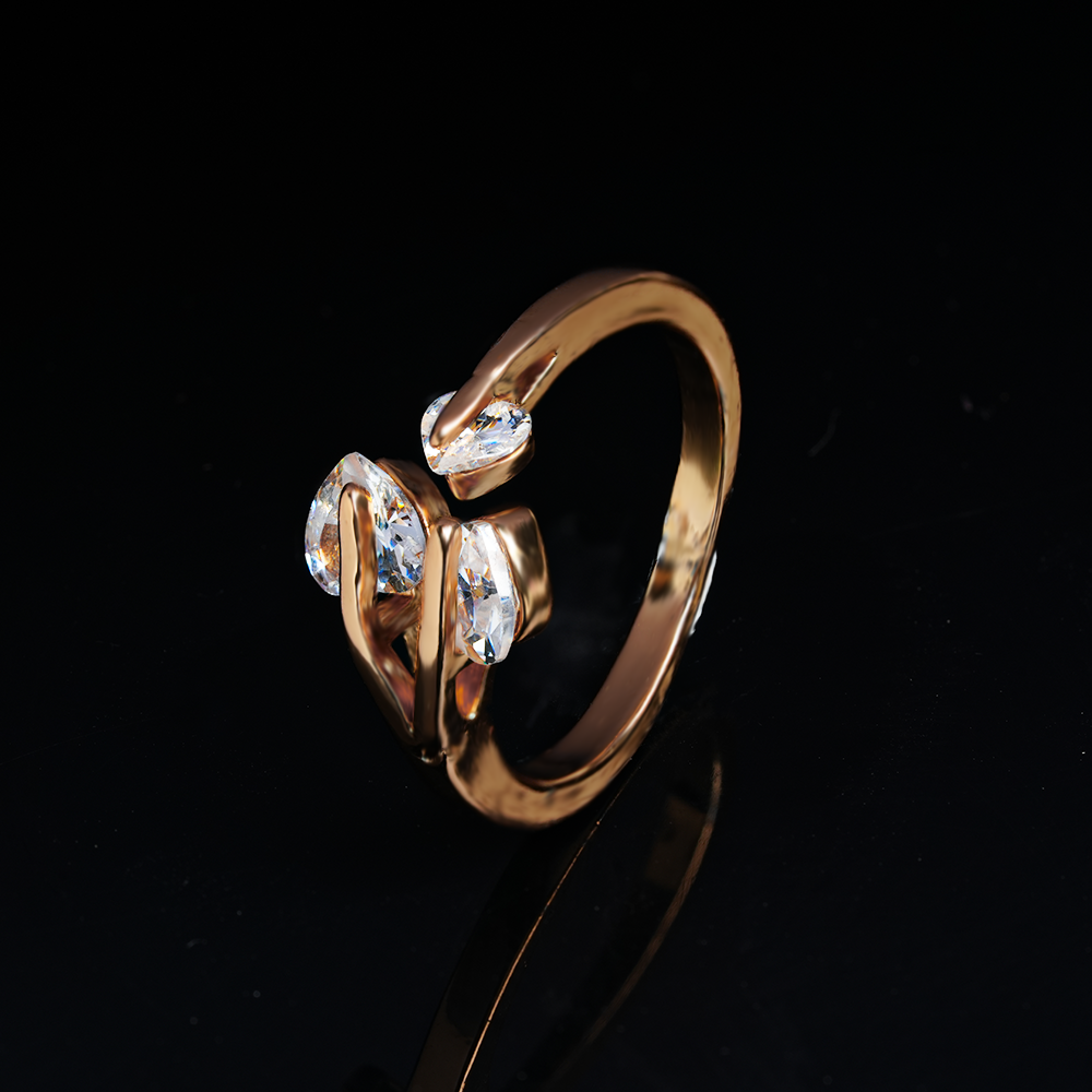 Galaxira- Stone studded Rosegold Fancy Rings