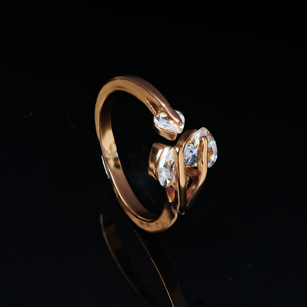 Galaxira- Stone studded Rosegold Fancy Rings