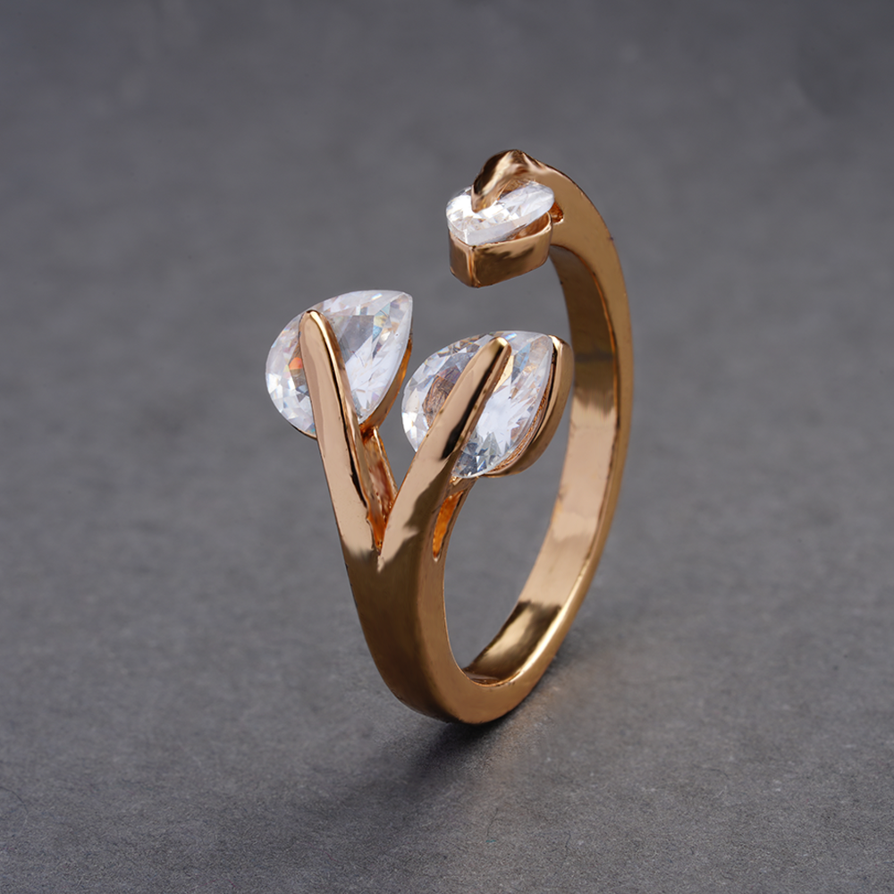 Marielle Mist- Stone studded Rosegold Fancy Rings