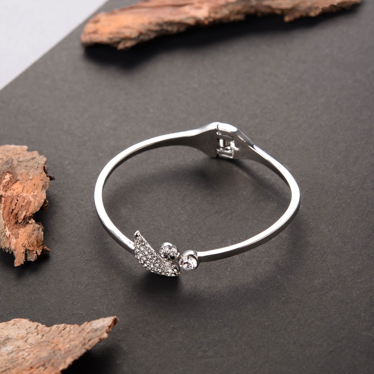 Etherielle- Peacock Zirconia Studded Fancy Bracelet