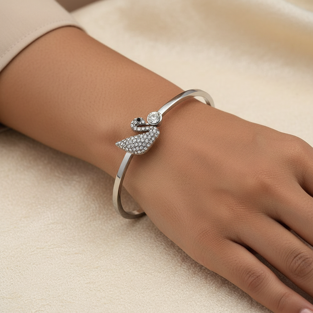 Etherielle- Peacock Zirconia Studded Fancy Bracelet