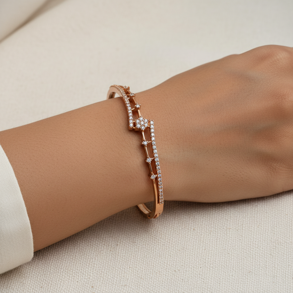 Velvetia- Zirconia Studded Fancy Bracelet