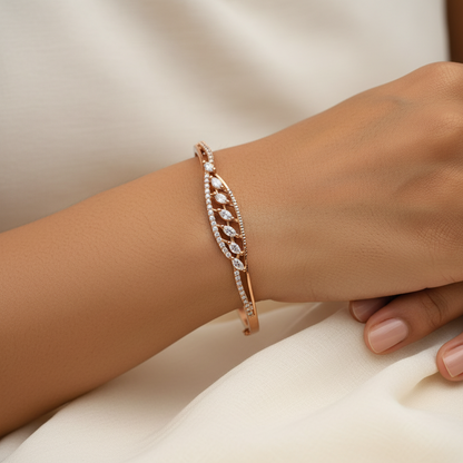 Isoria- Zirconia Studded Fancy Bracelet