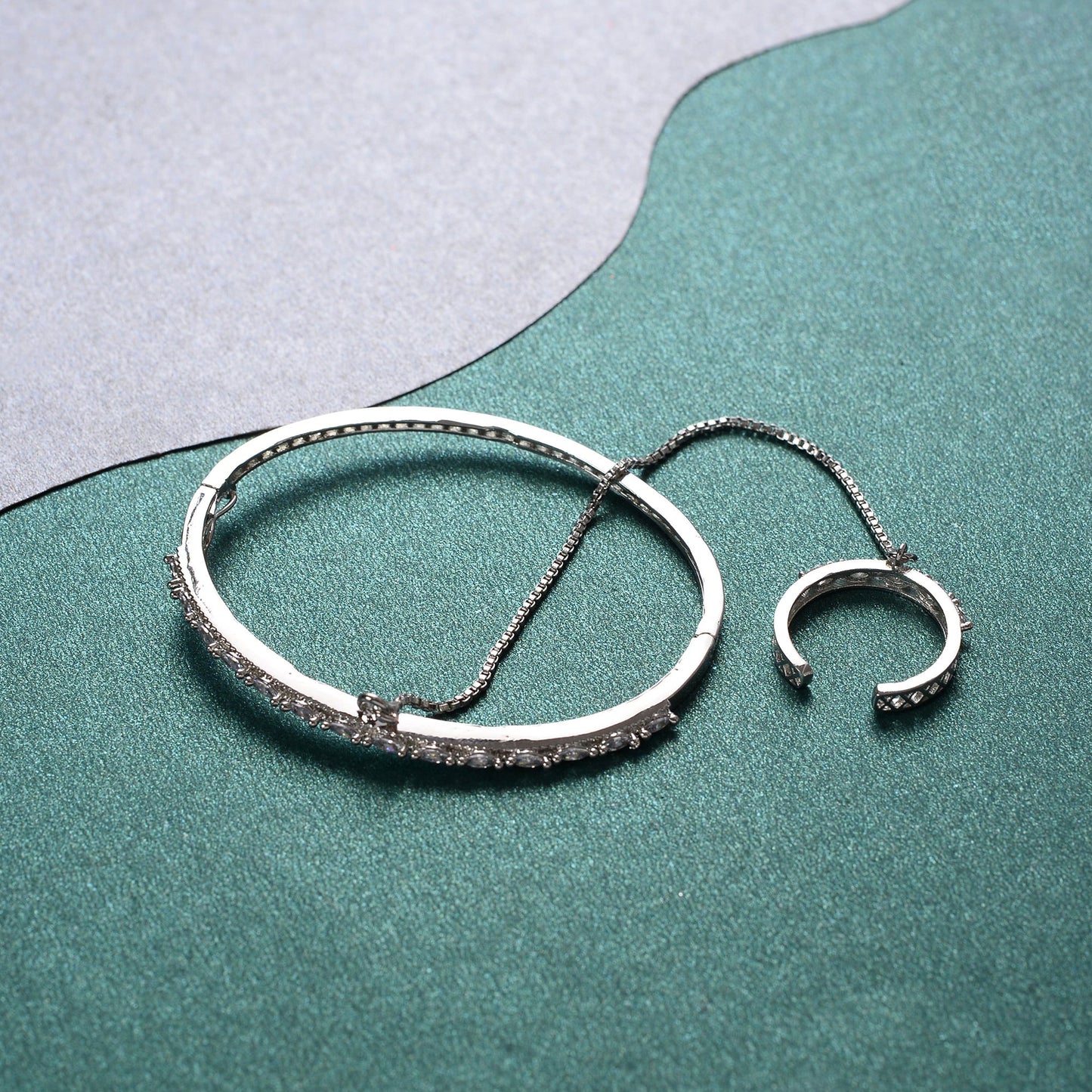 Elarisse- Zirconia Studded Fancy Bracelet