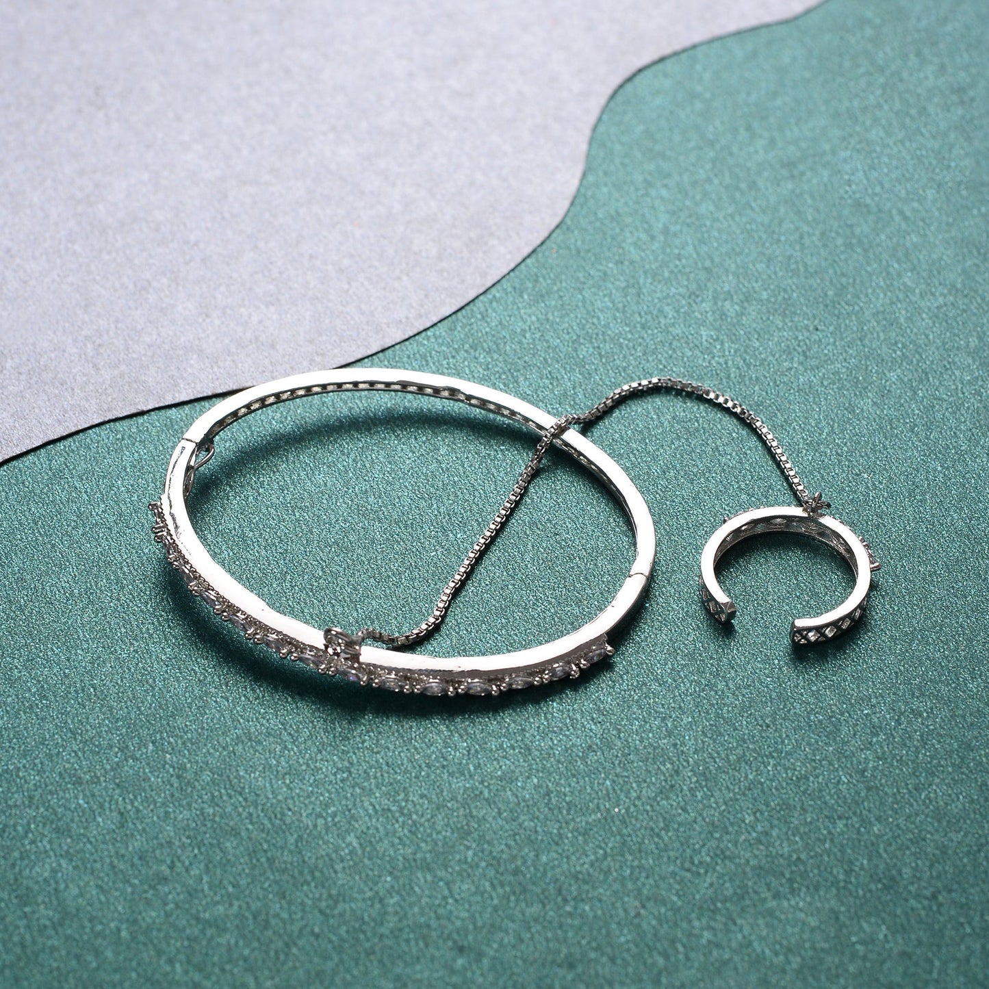 Elarisse- Zirconia Studded Fancy Bracelet