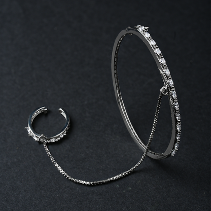 Elarisse- Zirconia Studded Fancy Bracelet