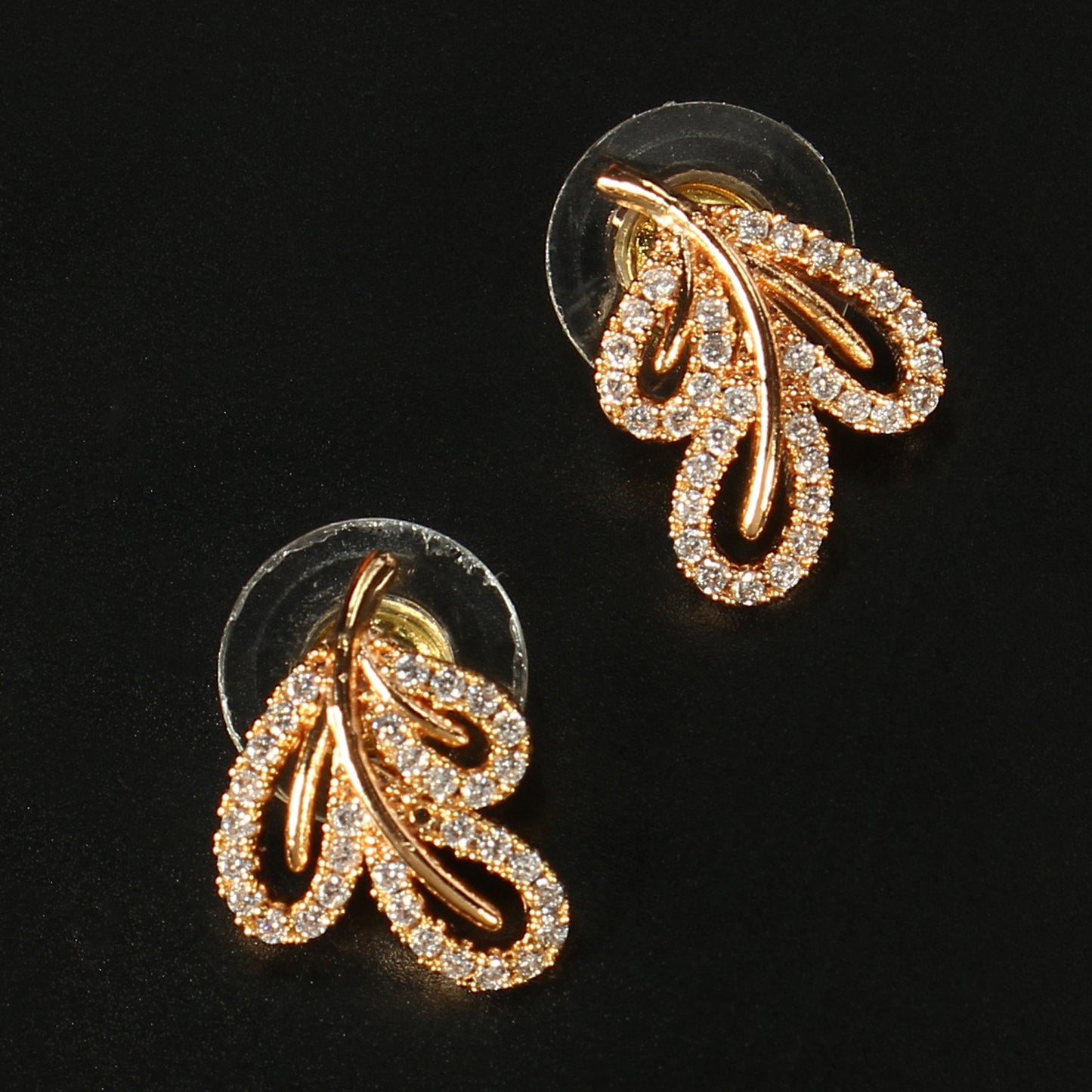 Lunavelle- Stone Studded Zirconia Stud Earrings