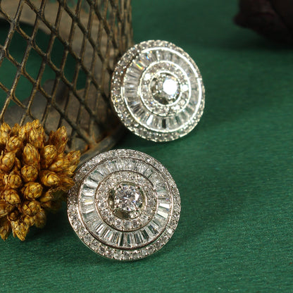 Eclipsea- Stone Studded Zirconia Stud Earrings