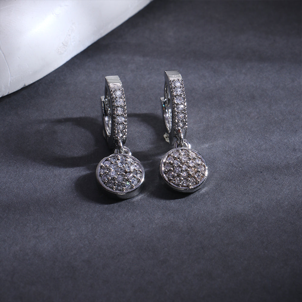 Lunor- Stone studded stud earrings