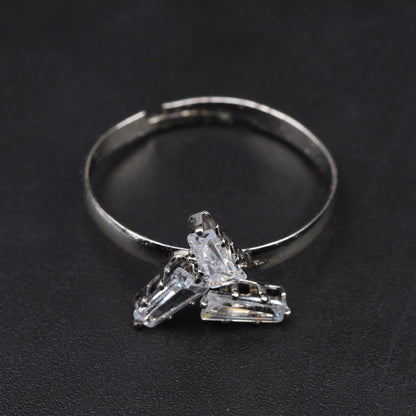 Vesperelle- Stone studded Blackmetal Star Fancy Rings