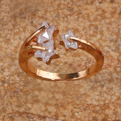 Evalune- Stone studded Rosegold Fancy Rings