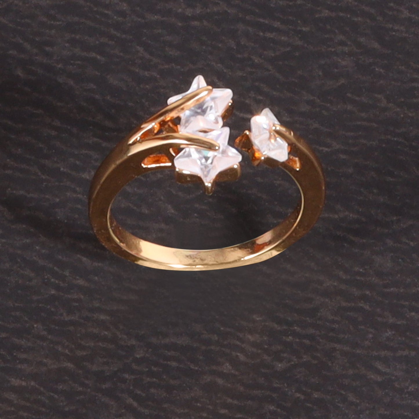 Evalune- Stone studded Rosegold Fancy Rings