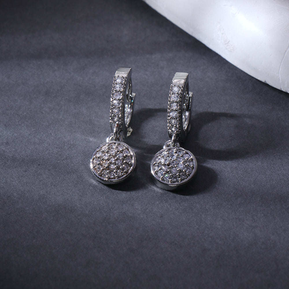 Lunor- Stone studded stud earrings