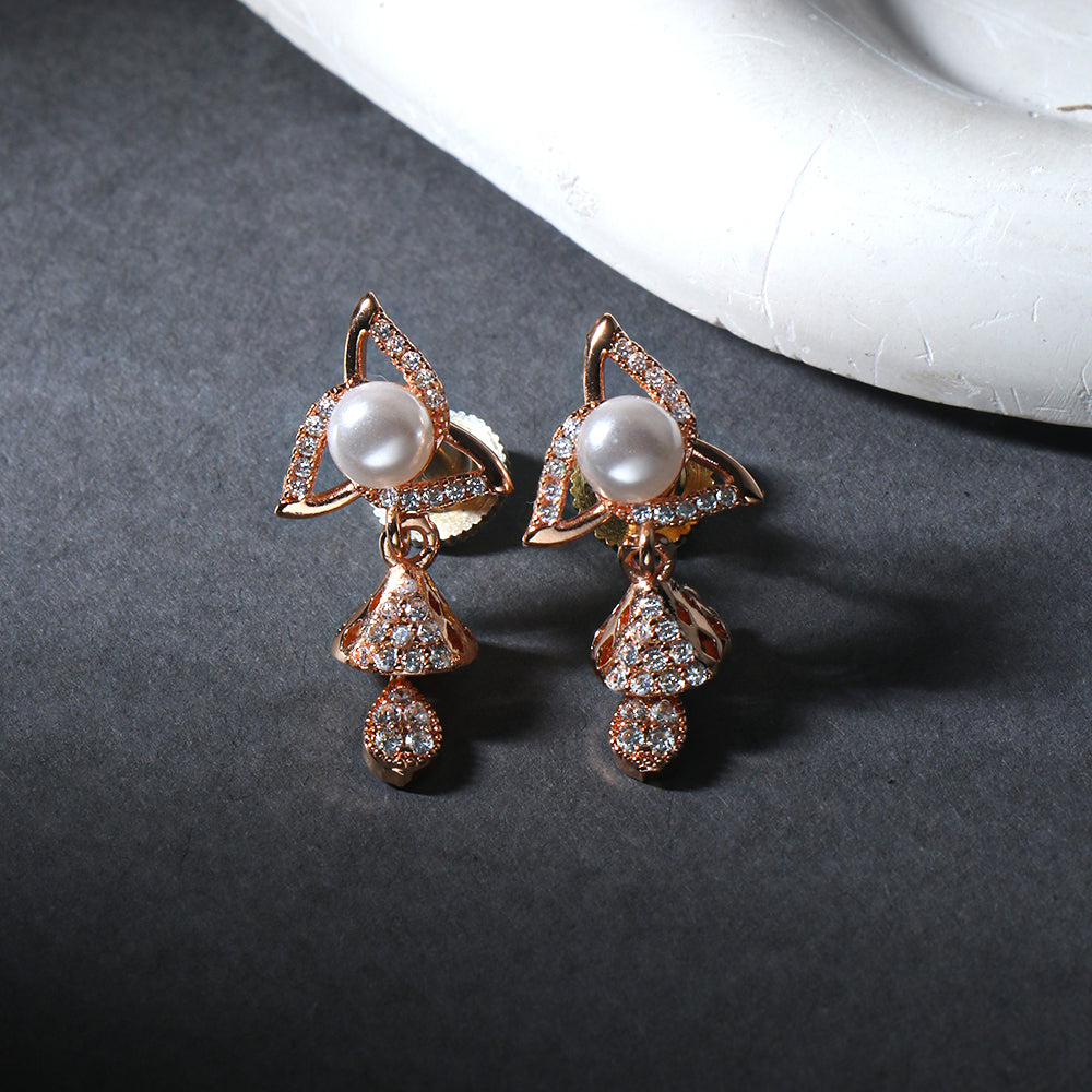 Astra Curve- Stone studded stud earrings