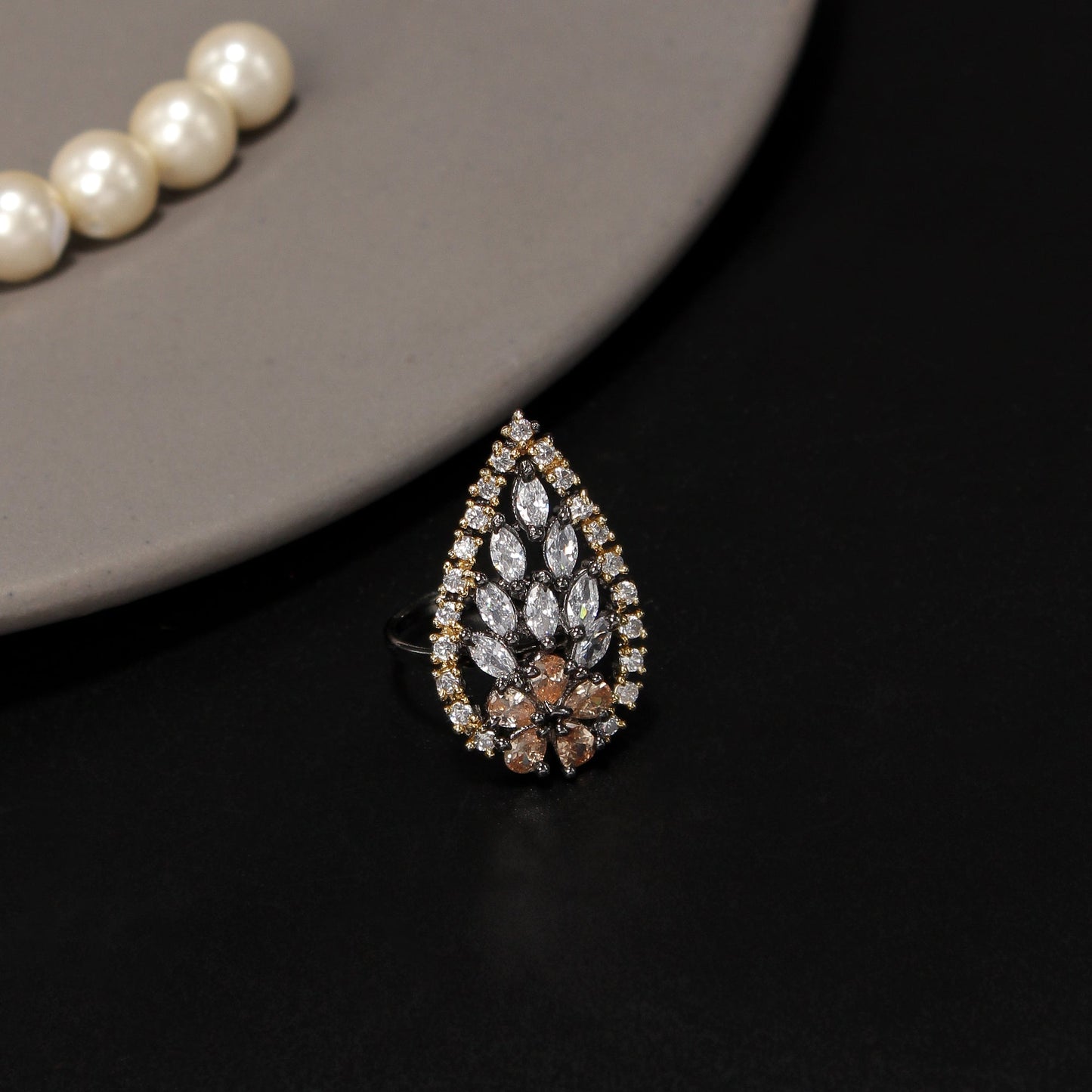 Nebuline- Stone studded Zirconia Ring